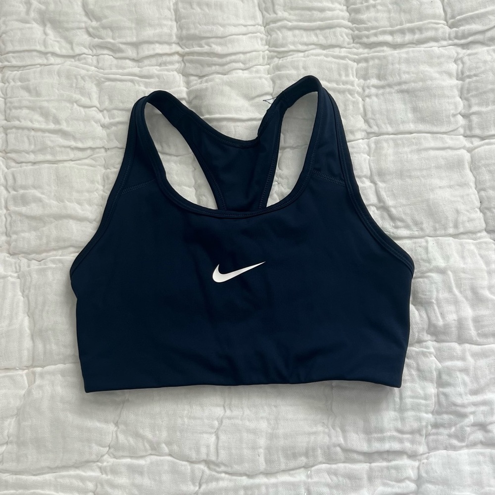 Navy Blue Nike Dri-Fit Swoosh Sports Bra